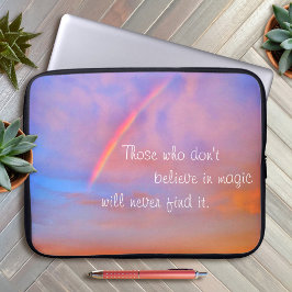 Funda Para Portátil Atardecer Arcoíris Azul Naranja Foto Cree en la Ma