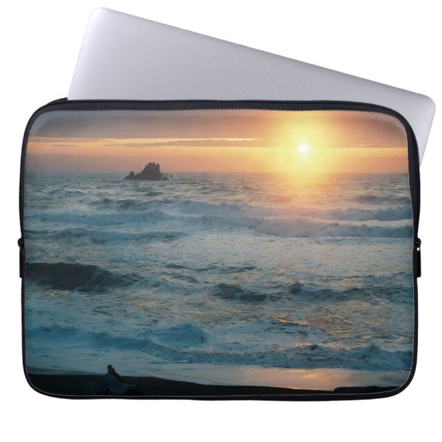 Funda Para Portátil Atardecer/Capa de mar...... (Frente)