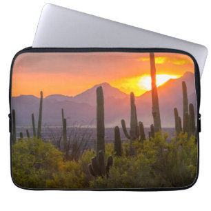 Funda Para Portátil Atardecer de cactus del desierto, Arizona