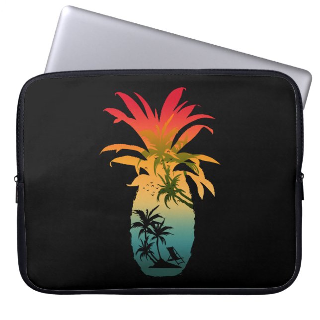 FUNDA PARA PORTÁTIL ATARDECER DE PIÑA (Frente)
