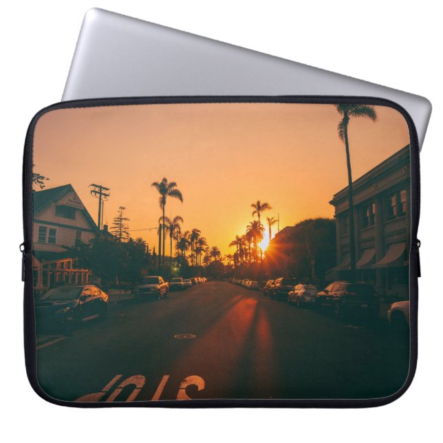 Funda Para Portátil Atardecer en el horizonte (Frente)