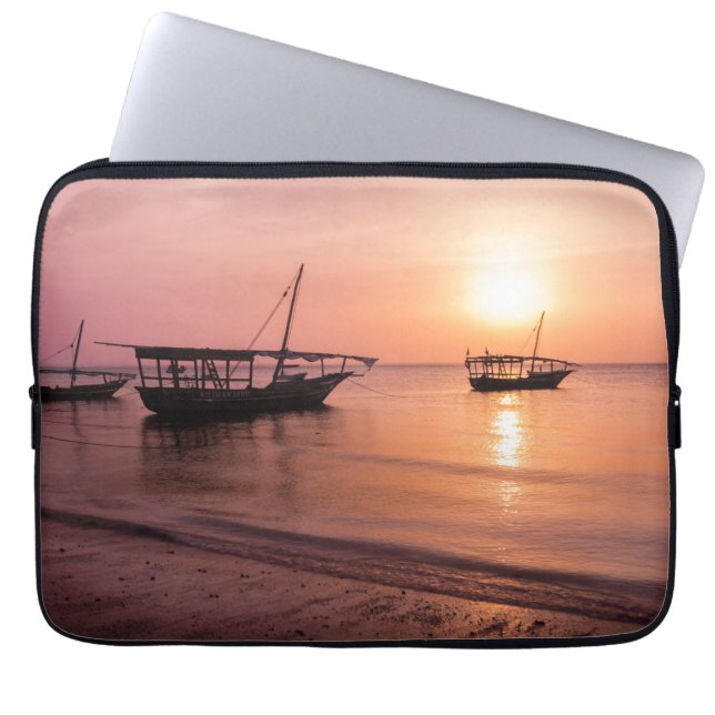 Funda Para Portátil Atardecer en Zanzíbar (Frente)