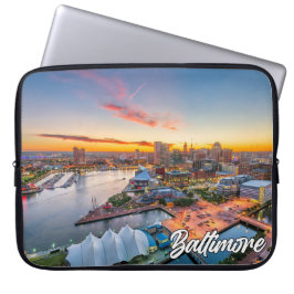 Funda Para Portátil Atardecer sobre Baltimore, Maryland, Estados Unido