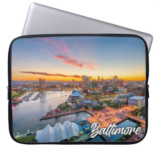 Funda Para Portátil Atardecer sobre Baltimore, Maryland, Estados Unido