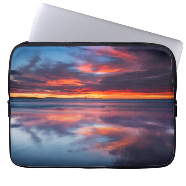 Funda Para Portátil Atardecer sobre las Islas del Canal, CA (Frente)