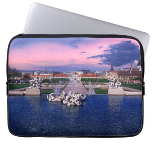 Funda Para Portátil Atardecer sobre una fuente en Viena