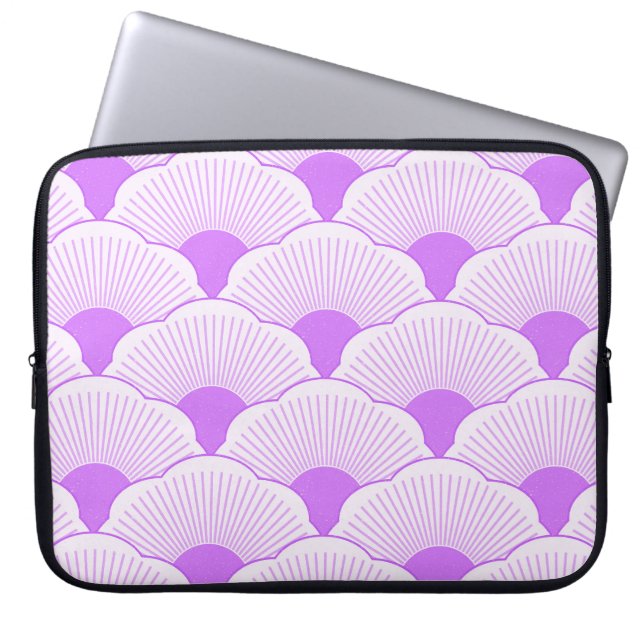 Funda Para Portátil Atardecer, violeta tonal, textura de hormigón (Frente)