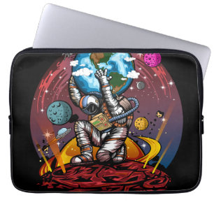 Funda Para Portátil Atlas Astronauta sosteniendo la Tierra Marte Galax
