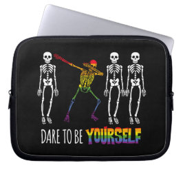 Funda Para Portátil Atrévete A Ser Tu Mismo Halloween Dabbing Skeleton