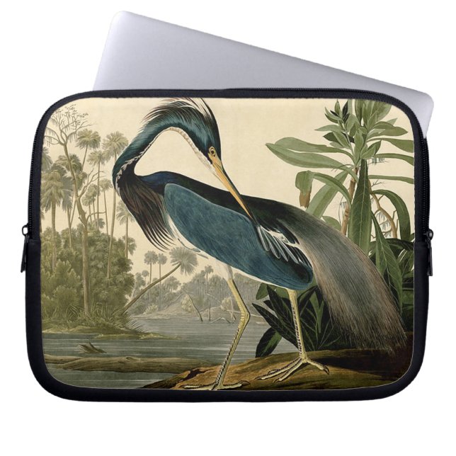 Funda Para Portátil Audubon Louisiana Heron Birds America Art (Frente)