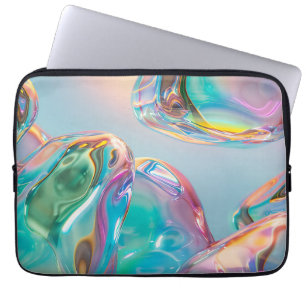 Funda Para Portátil Aura Estética Gradiente de Metal Líquido Holográfi