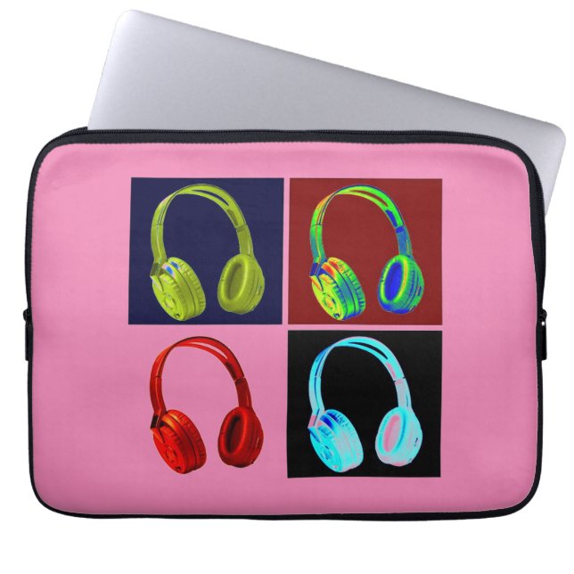 Funda Para Portátil Auriculares Pop Art (Frente)