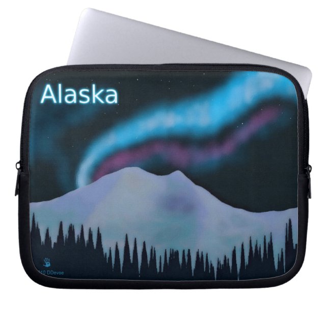 Funda Para Portátil Aurora azul (Frente)
