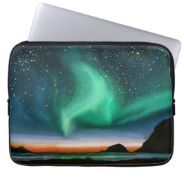 Funda Para Portátil Aurora Boreal - Pintura al Óleo