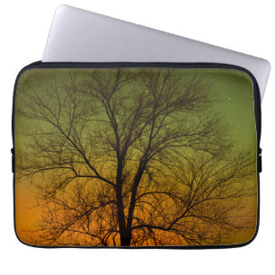 Funda Para Portátil Aurora boreal y árbol de algodón