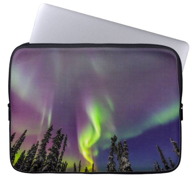 Funda Para Portátil Aurora Borealis | Fairbanks, Alaska (Frente)
