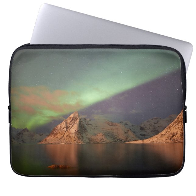 Funda Para Portátil Aurora Borealis, luces polares (Frente)