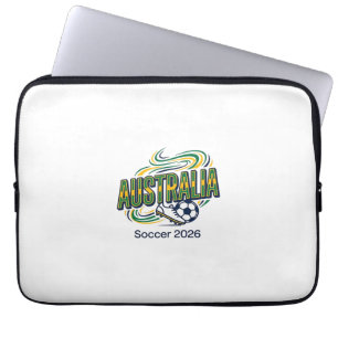 Funda Para Portátil Australia Fútbol 2026 Fútbol Negrita Tipografía Pa