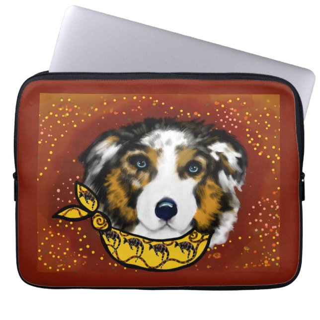 FUNDA PARA PORTÁTIL AUSTRALIAN SHEPHERD (Frente)