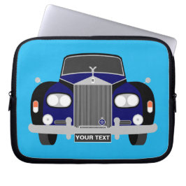 Funda Para Portátil Auto limusino clásico británico-azul personalizado