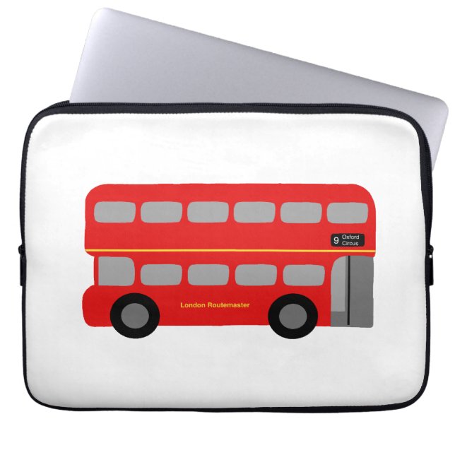 Funda Para Portátil Autobús rojo de Londres (Frente)