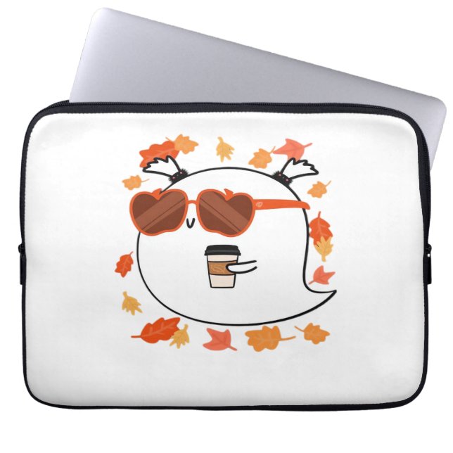 Funda Para Portátil Autumn Vibes Cute Ghost Classic T-Shirt (Frente)