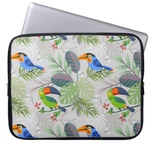 Funda Para Portátil Ave Táctil, Patrón de Pentágonos, Acuarelas