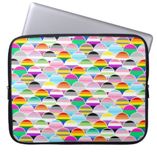 Funda Para Portátil Aventadores de bandera de orgullo escalonado LGBTQ