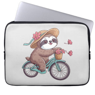 Funda Para Portátil Aventura eslovaca en bicicleta, eslogan suave en b