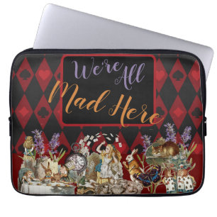 Funda Para Portátil Aventuras de Alicia con el loco gato de Cheshire d