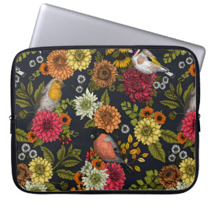 Funda Para Portátil Aves de jardín y flores 2