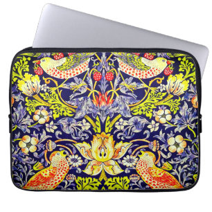 Funda Para Portátil Aves del ladrón de fresas William Morris