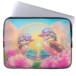 Funda Para Portátil Aves Guay con gafas de sol al atardecer