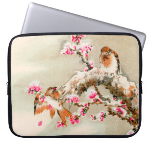 Funda Para Portátil Aves japonesas ventilares en una rama