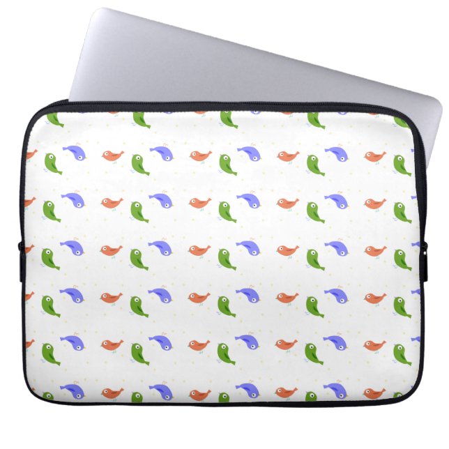 Funda Para Portátil Aves multicolores (Frente)