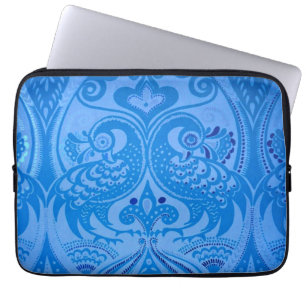 Funda Para Portátil Aves pavos reales orientales azules