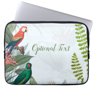 Funda Para Portátil Aves tropicales loros y follaje