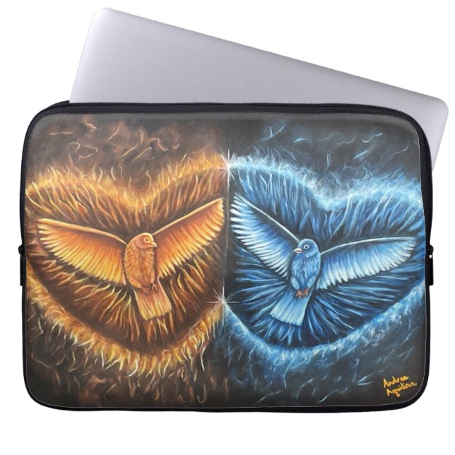 Funda Para Portátil Aves volando juntas- (Frente)