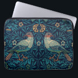 Funda Para Portátil Aves William Morris. Patrón de cosecha azul animal<br><div class="desc">Manga portátil William Morris "Birds". Patrón de cosecha azul animal.</div>