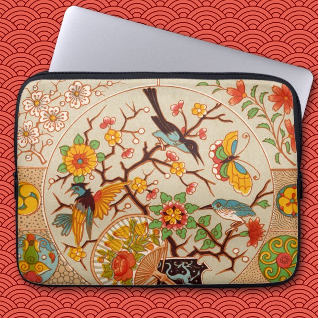 Funda Para Portátil Aves y mariposas Manga para portátiles Neoprene (Subido por el creador)