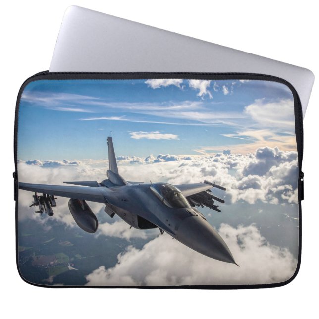 Funda Para Portátil Avión militar (Frente)