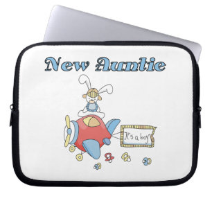 Funda Para Portátil Avión Nueva tía de camisetas y regalos de niños