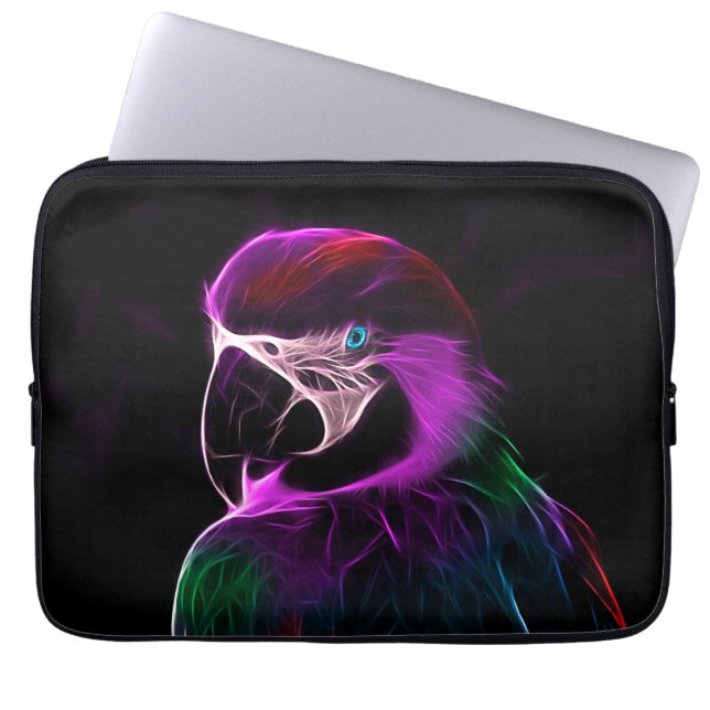 Funda Para Portátil Awesome Plum Glow Parrot (Frente)