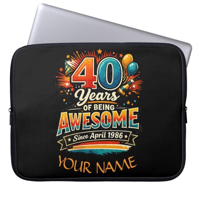 Funda Para Portátil Awesome Since April 1986 (Frente)