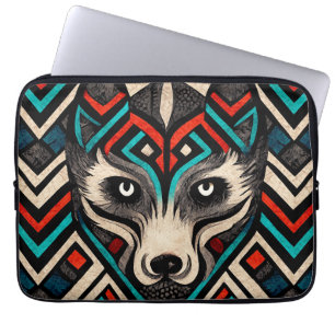 Funda Para Portátil Aztec Wolf Face
