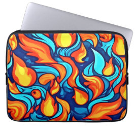 Funda Para Portátil Azul abstracto abrasador