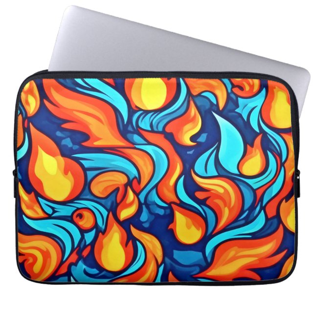 Funda Para Portátil Azul abstracto abrasador (Frente)