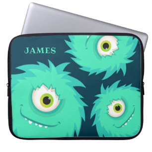 Funda Para Portátil Azul de monstruo difuso