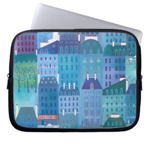 Funda Para Portátil Azul de París