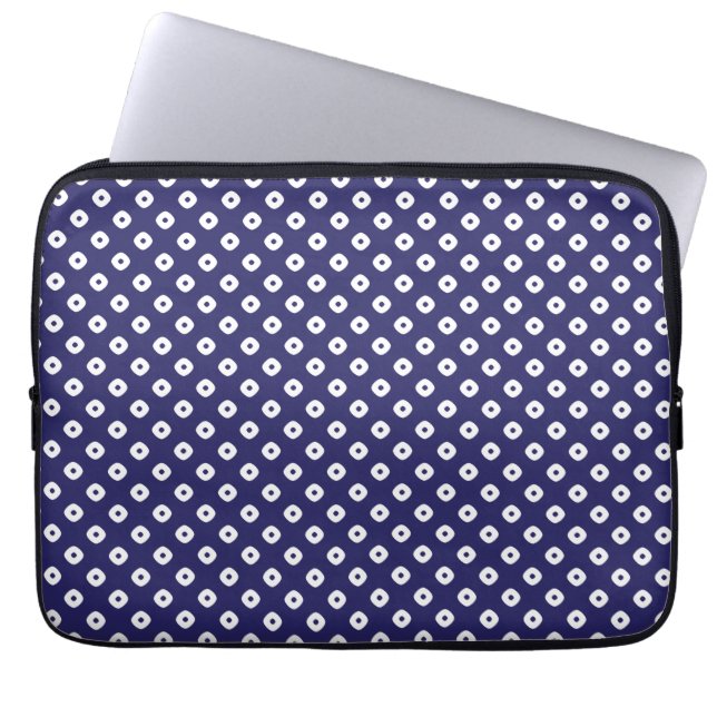 Funda para portátil azul japonesa (Frente)